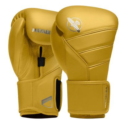 Hayabusa T3 Kanpeki Leather Boxing Gloves Men and Women for Training Sparring Heavy Bag and Mitt Work - Tiger Yellow, 16oz