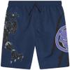 Marvel Boys Rash Guard Set - UPF 50 Avengers Short Sleeve Boys Swim Shirt and Swim Trunks (Sizes: 2T-12), Size 8, Navy Black Panther view 4