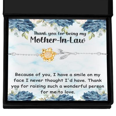 Sunflower Bracelet Gifts for Mother in Law, Birthday Gift for Mother in Law, Best Gifts for Mother in Law, Wedding Gift