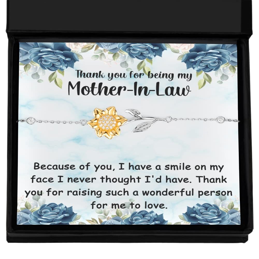 Sunflower Bracelet Gifts for Mother in Law, Birthday Gift for Mother in Law, Best Gifts for Mother in Law, Wedding Gift