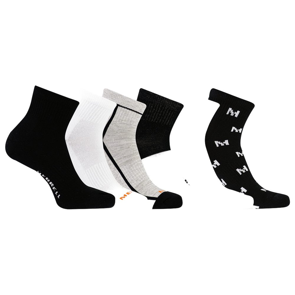 Merrell Unisex Recycled Cushion Hiking Ankle Sock - Arch Support and Moisture Wicking 6 pair per pack, Black Multi-Colored,5-9.5 Women's /5-8.5 Men's