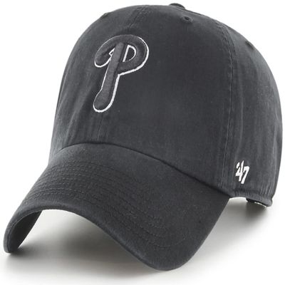 '47 New York Yankees Adjustable Cap Clean Up MLB, Philadelphia Phillies Black White, One Size
