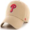 '47 MLB Khaki Clean Up Adjustable Baseball Dad Hat Cap, Adult One Size (Philadelphia Phillies) view 1
