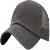 KBE-CM DGY Original Classic Trucker Low Profile Hat Men Women Baseball Cap Dad Hat Adjustable Unconstructed Plain Cap view 1