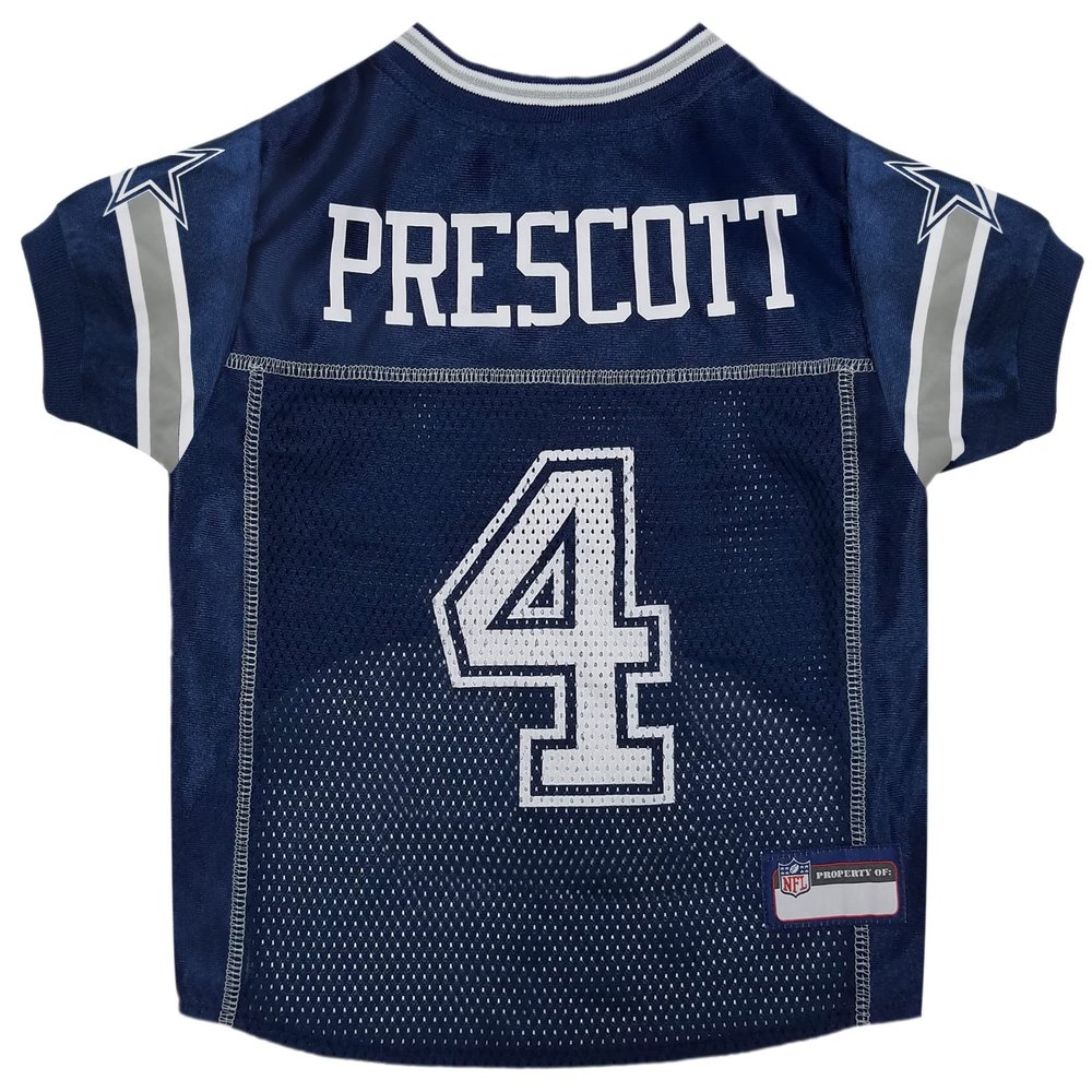 Pets First NFL Team Player Jersey for Cats and Dogs, Dak Prescott, Dallas Cowboys, Medium