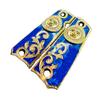 Grips for Colt 1911 Versase with 24k Gold Plated, Blue Resin and White Zircons Includes Screws view 2
