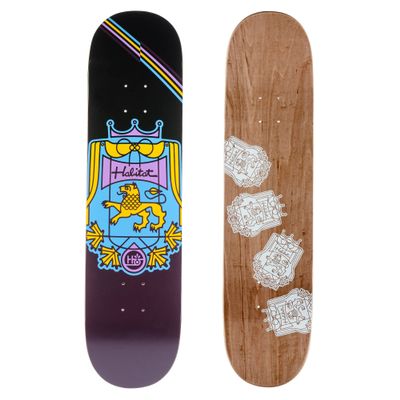 Habitat Skateboards Skateboard Deck Coat of Arms Purple 8.0"