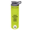 DISCOUNT PROMOS Custom Sports Water Bottles 22 oz. Set of 10, Personalized Bulk Pack - Reusable, Leak proof, With lids - Lime Green view 1