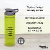 DISCOUNT PROMOS Custom Sports Water Bottles 22 oz. Set of 10, Personalized Bulk Pack - Reusable, Leak proof, With lids - Lime Green view 4