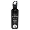 DISCOUNT PROMOS Custom Stainless Steel Water Bottles 26 oz. Set of 10, Personalized Bulk Pack - Reusable, Leak Proof, Perfect for Gym, Hiking, Camping, Outdoor Sports - Black view 1