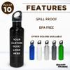 DISCOUNT PROMOS Custom Stainless Steel Water Bottles 26 oz. Set of 10, Personalized Bulk Pack - Reusable, Leak Proof, Perfect for Gym, Hiking, Camping, Outdoor Sports - Black view 2