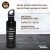 DISCOUNT PROMOS Custom Stainless Steel Water Bottles 26 oz. Set of 10, Personalized Bulk Pack - Reusable, Leak Proof, Perfect for Gym, Hiking, Camping, Outdoor Sports - Black view 4