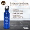 DISCOUNT PROMOS Custom Stainless Steel Water Bottles 26 oz. Set of 50, Personalized Bulk Pack - Reusable, Leak Proof, Perfect for Gym, Hiking, Camping, Outdoor Sports - Met Blue view 4