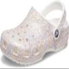 Crocs Classic Clog  Glitter Unisex Clogs for Women and Men - Croslite Upper  Adjustable Heel Strap - Glitter White/Multi Men's 11, Women's 13 Medium view 1
