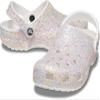 Crocs Classic Clog  Glitter Unisex Clogs for Women and Men - Croslite Upper  Adjustable Heel Strap - Glitter White/Multi Men's 11, Women's 13 Medium view 2
