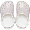 Crocs Classic Clog  Glitter Unisex Clogs for Women and Men - Croslite Upper  Adjustable Heel Strap - Glitter White/Multi Men's 11, Women's 13 Medium view 3