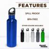 DISCOUNT PROMOS Stainless Steel Water Bottles 26 oz. Set of 10, Bulk Pack - Reusable, Leak Proof, Perfect for Gym, Hiking, Camping, Outdoor Sports - Met Blue view 2