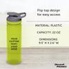 DISCOUNT PROMOS Personalized Sports Water Bottles 22 oz. Set of 10/50/100, Custom Bulk Pack - Reusable, Leak proof, With lids - Lime Green view 4