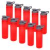 DISCOUNT PROMOS Sports Water Bottles 22 oz. Set of 10, Bulk Pack - Reusable, Leak proof, With lids - Red view 1