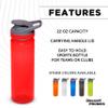 DISCOUNT PROMOS Sports Water Bottles 22 oz. Set of 10, Bulk Pack - Reusable, Leak proof, With lids - Red view 2