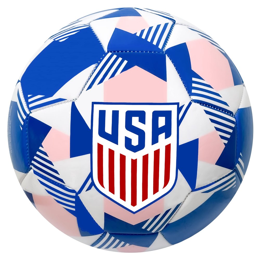 Icon Sports U.S. Soccer Ball Size 4, Licensed US Soccer Ball #4 (Royal Pink U.S.)