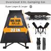 ABORON 2PK XXL Camping Cot for Adults 900LBS - 78"32" Oversized Folding Bed with Mattress Pad, Heavy Duty 1200D Oxford Outdoor Cot with Carry Bag view 3
