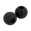Barbell Grips, Curved Non Slip Silicone Thickened Grip Dumbbell Grips Round Spherical for Arm Muscle Building Fitness Enthusiasts(Black) view 1