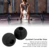 Barbell Grips, Curved Non Slip Silicone Thickened Grip Dumbbell Grips Round Spherical for Arm Muscle Building Fitness Enthusiasts(Black) view 2