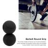 Barbell Grips, Curved Non Slip Silicone Thickened Grip Dumbbell Grips Round Spherical for Arm Muscle Building Fitness Enthusiasts(Black) view 3