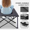 Outsunny 2 Person Folding Camping Cot for Adults, 50" Extra Wide Outdoor Portable Sleeping Cot with Carry Bag, Elevated Camping Bed, Beach Hiking, Black view 3