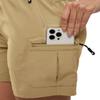 BASUDAM Women's Athletic Shorts Quick Dry Cargo Lightweight Zipper Pockets Summer Outdoor Hiking Running Khaki M view 3