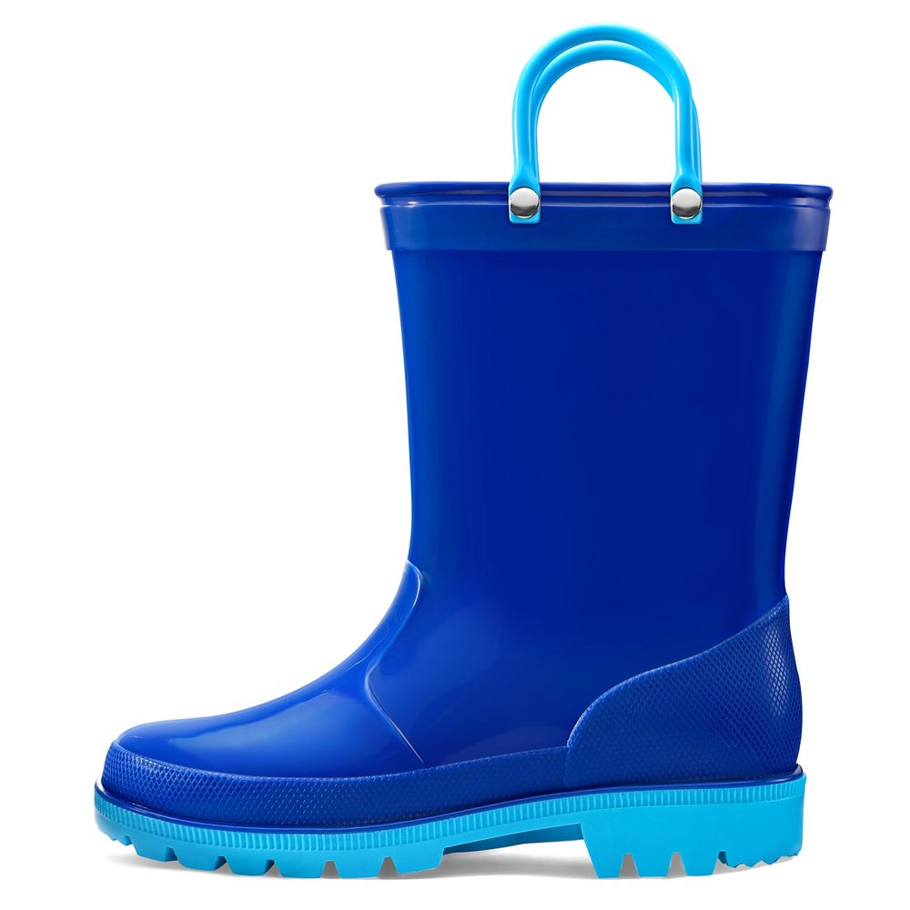 K KomForme Kids Girls & Boys Rain Boots with Easy-on Handles Waterproof Outdoors