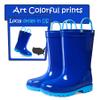 K KomForme Kids Girls & Boys Rain Boots with Easy-on Handles Waterproof Outdoors view 2