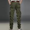Men's Multi-Pocket Military Pants Athletic Outdoor Cargo Jogger Pants Casual Combat Army Straight Leg Cargo Pants (ArmyGreen,28) view 3