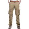 JEsilunmaMY Men's Multi-Pocket Military Pants Athletic Outdoor Cargo Jogger Pants Casual Combat Army Straight Leg Cargo Pants (Khaki,31) view 1