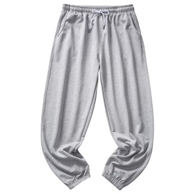 JEsilunmaMY Casual Sweatpants for Men Elastic Waist Loose Cotton Jogger Slacks Plus Size Athletic Outdoor Track Lounge Pants (Grey,Medium)