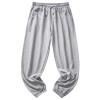 JEsilunmaMY Casual Sweatpants for Men Elastic Waist Loose Cotton Jogger Slacks Plus Size Athletic Outdoor Track Lounge Pants (Grey,Medium) view 1