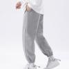 JEsilunmaMY Casual Sweatpants for Men Elastic Waist Loose Cotton Jogger Slacks Plus Size Athletic Outdoor Track Lounge Pants (Grey,Medium) view 3