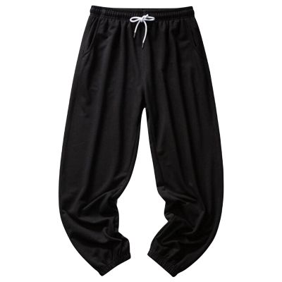 JEsilunmaMY Casual Sweatpants for Men Elastic Waist Loose Cotton Jogger Slacks Plus Size Athletic Outdoor Track Lounge Pants (Black,XX-Large)