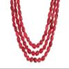 Ratnavali Jewels Quartz Multi Layer Strand Mala Beads Party Wear Necklace Jewelry Women RV3415 (Red) view 3