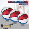 Junkin 6 Pcs Rubber Basketballs Bulk with Pump Official Indoor Outdoor Basketball Balls Weighted Training Basketball for Game Practice Kids Youth Teens Adults Women Men Sport Gifts(Size 7) view 2