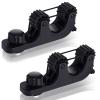 Geelin Kayak Paddle Holder Track Mount Accessories Fishing Standard Paddle Holder Kayak Oar Holder for Rail Rod Pole Fast and Quiet Holding, Black(2 Pcs,Simple Style) view 1