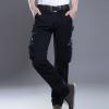 JEsilunmaMY Men's Multi-Pocket Military Pants Athletic Outdoor Cargo Jogger Pants Casual Combat Army Straight Leg Cargo Pants (Black,38) view 2
