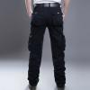 JEsilunmaMY Men's Multi-Pocket Military Pants Athletic Outdoor Cargo Jogger Pants Casual Combat Army Straight Leg Cargo Pants (Black,38) view 3