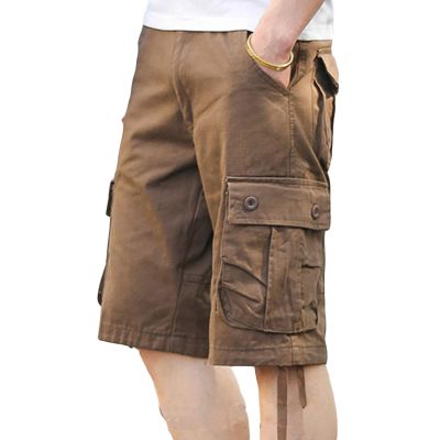 JEsilunmaMY Men's Casual Cargo Shorts Multi-Pocket Outdoor Cotton Jogger Short Pants Workout Running Summer Beach Shorts (Coffee,42)