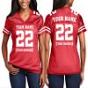 Custom Replica Football Jerseys for Women Front Back Shoulder Add Your Team Name Number Jersey True Red view 1