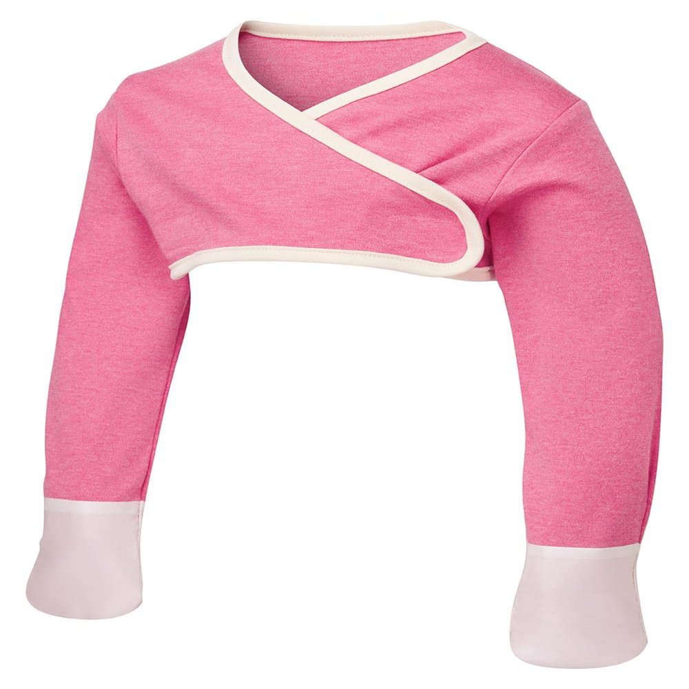 ScratchSleeves | Stay-on Scratch Mitts for Babies | Cross-Over | Pink | 3-6 Months