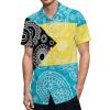 Bahamas Paisley Flag Men's Shirts Short Sleeve Button Down Casual Blouse Tee Top with Pocket 2XL view 1