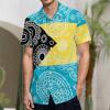 Bahamas Paisley Flag Men's Shirts Short Sleeve Button Down Casual Blouse Tee Top with Pocket 2XL view 2