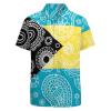 Bahamas Paisley Flag Men's Shirts Short Sleeve Button Down Casual Blouse Tee Top with Pocket 2XL view 4